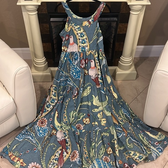 Guadalupe Tibet Tropical Birds Floral Maxi Dress - Picture 2 of 7